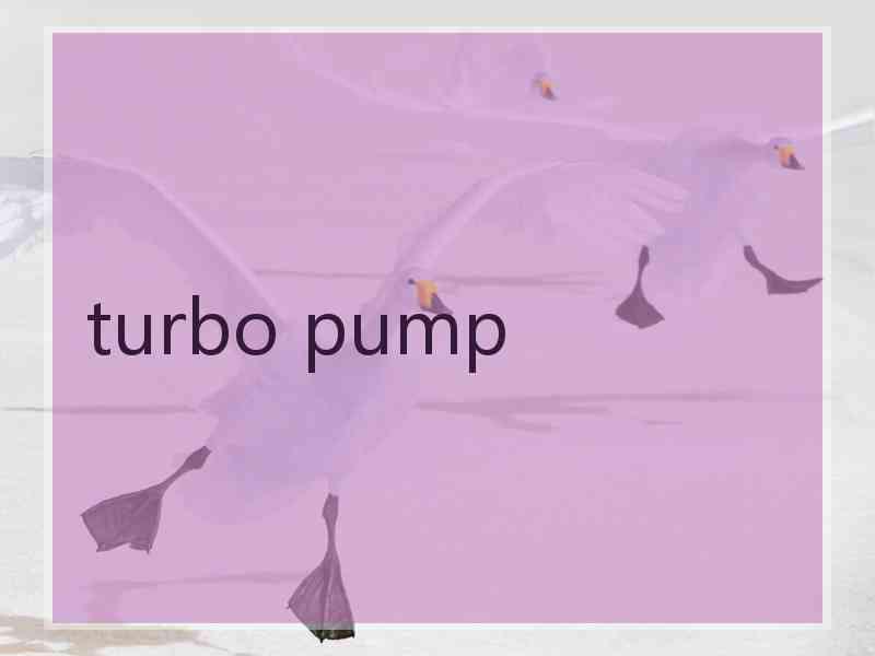 turbo pump