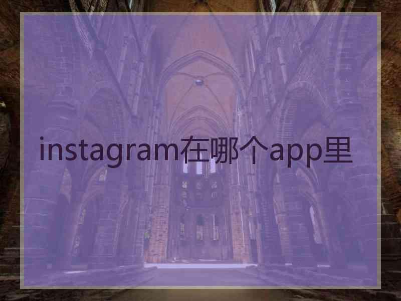 instagram在哪个app里