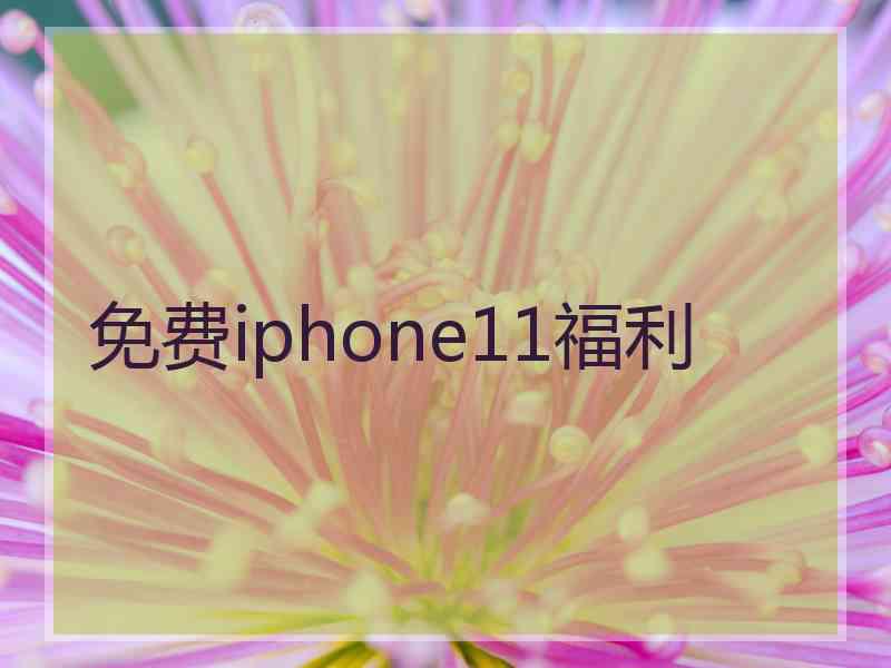 免费iphone11福利