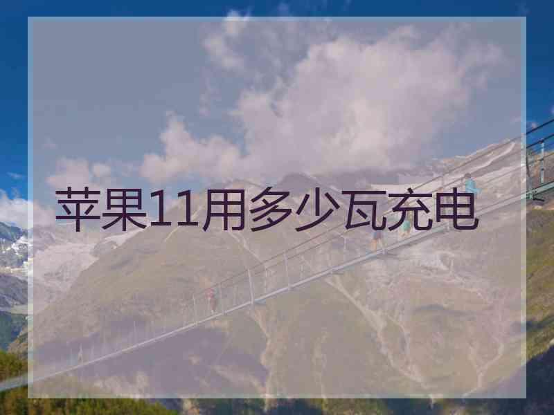 苹果11用多少瓦充电