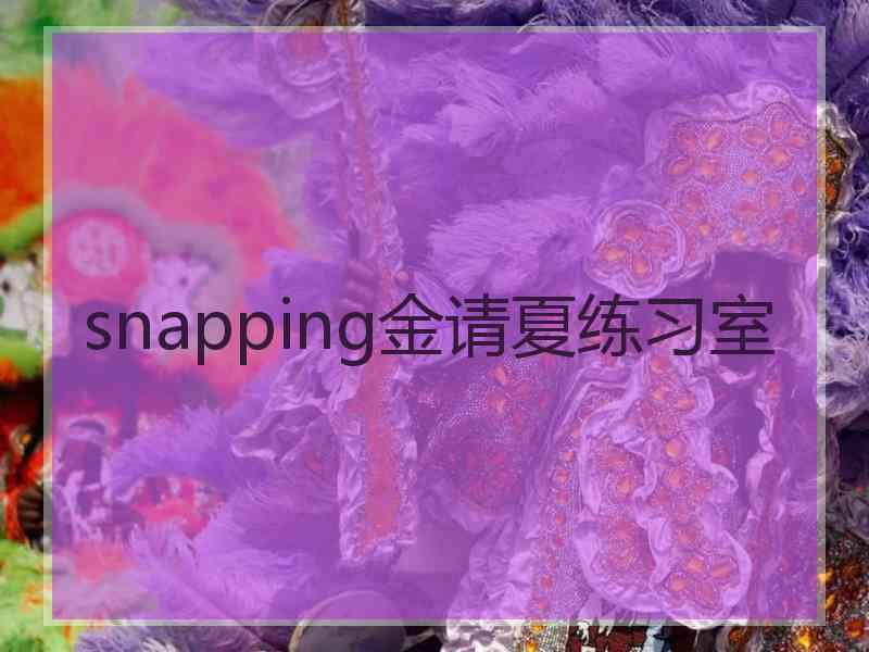 snapping金请夏练习室