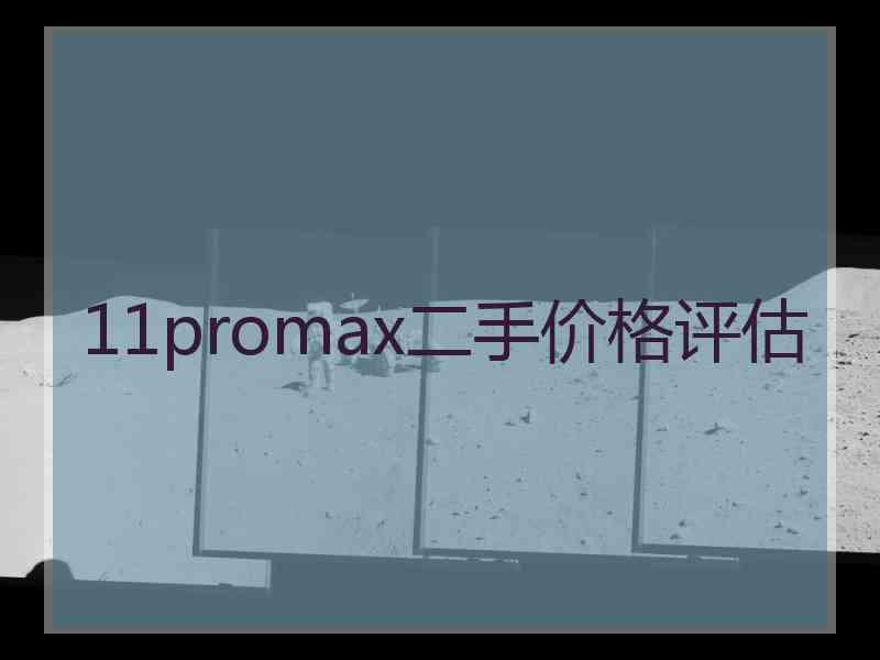 11promax二手价格评估