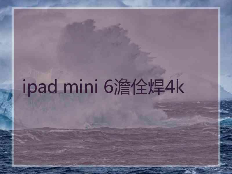 ipad mini 6澹佺焊4k