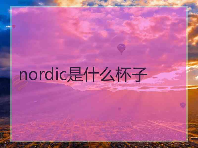 nordic是什么杯子