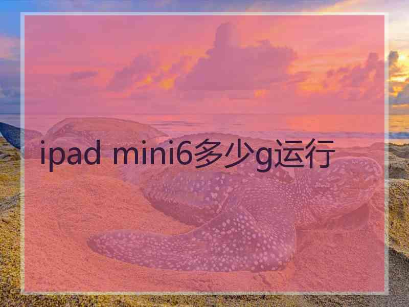 ipad mini6多少g运行