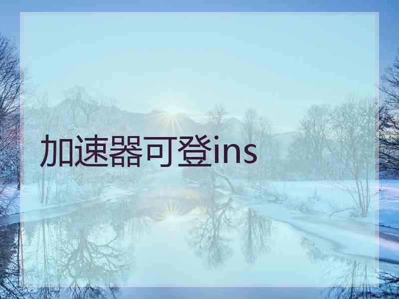 加速器可登ins