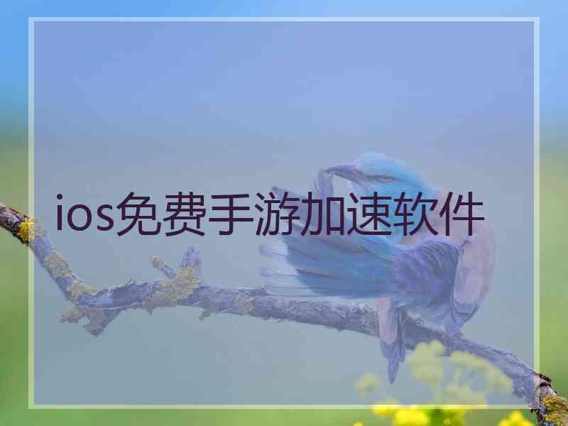 ios免费手游加速软件