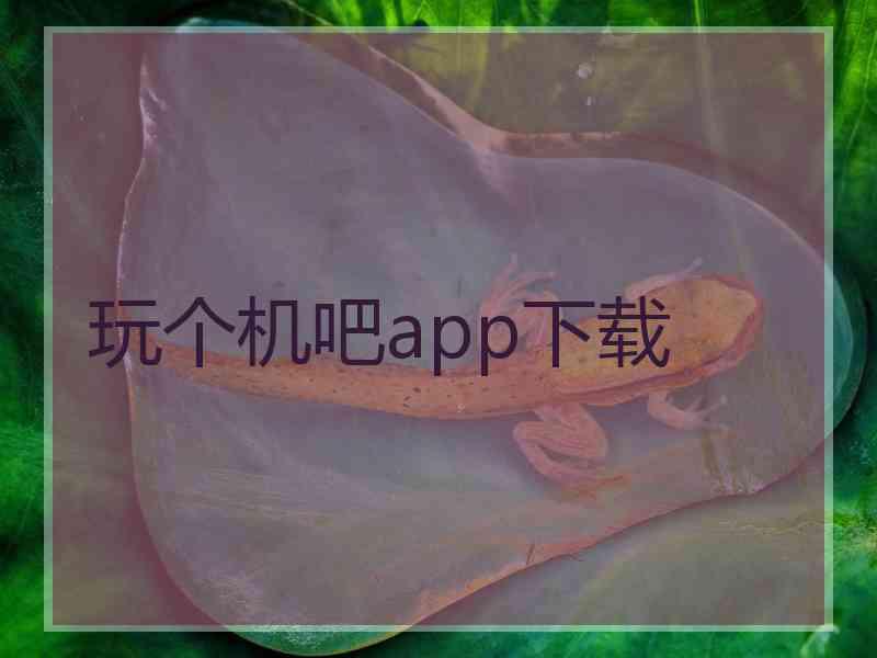 玩个机吧app下载