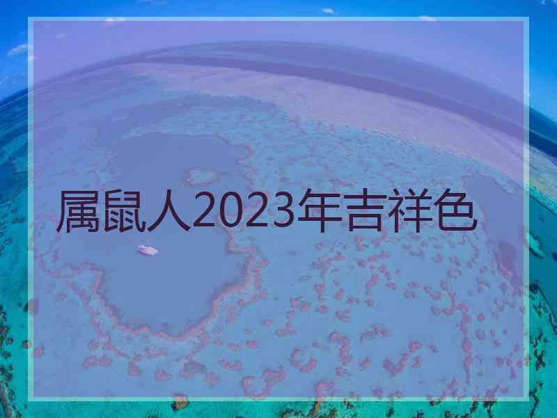 属鼠人2023年吉祥色