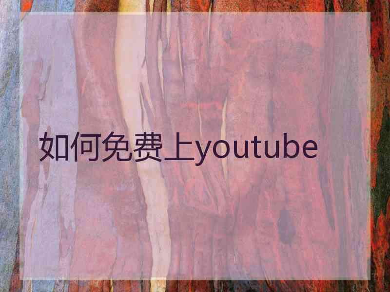 如何免费上youtube