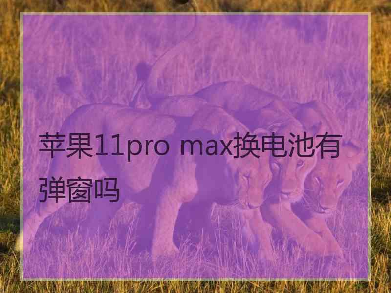 苹果11pro max换电池有弹窗吗