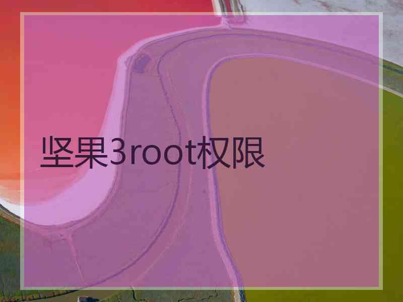 坚果3root权限