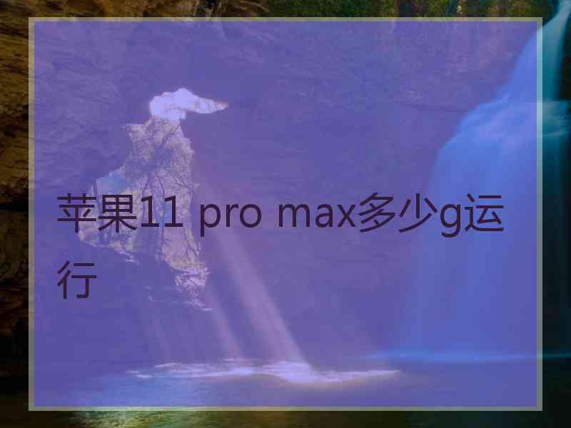 苹果11 pro max多少g运行