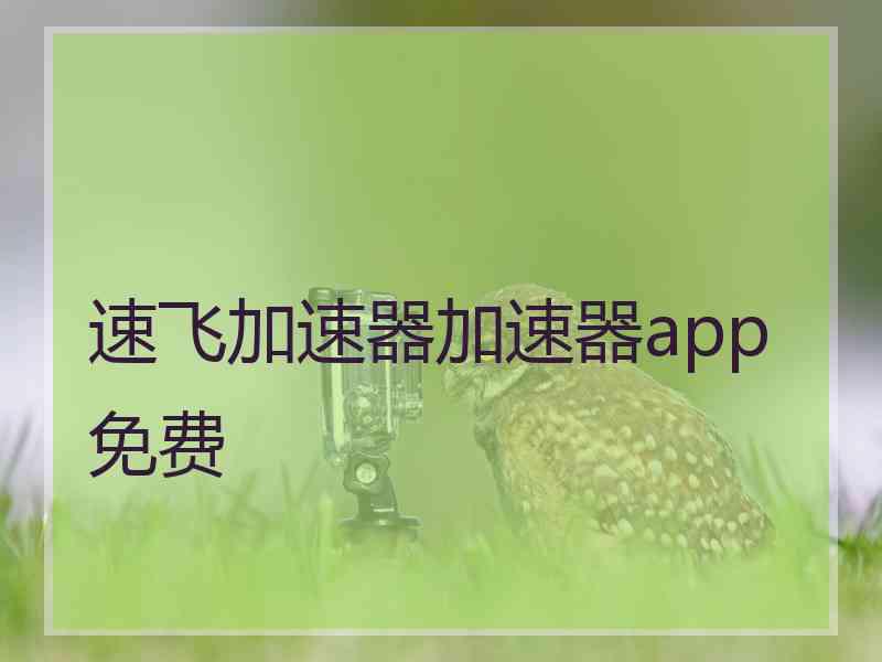 速飞加速器加速器app免费