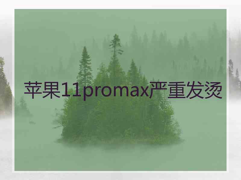 苹果11promax严重发烫