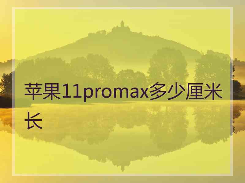 苹果11promax多少厘米长