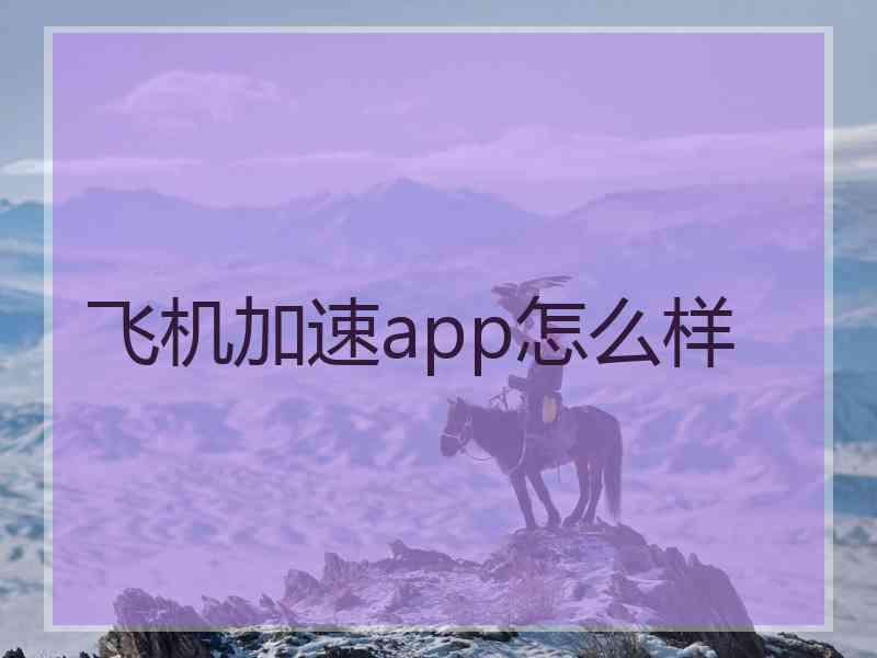 飞机加速app怎么样