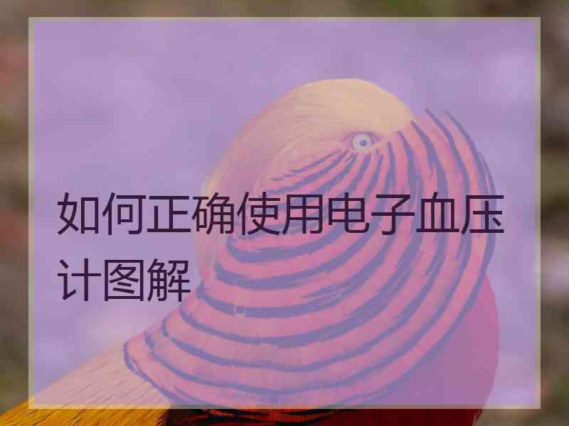 如何正确使用电子血压计图解