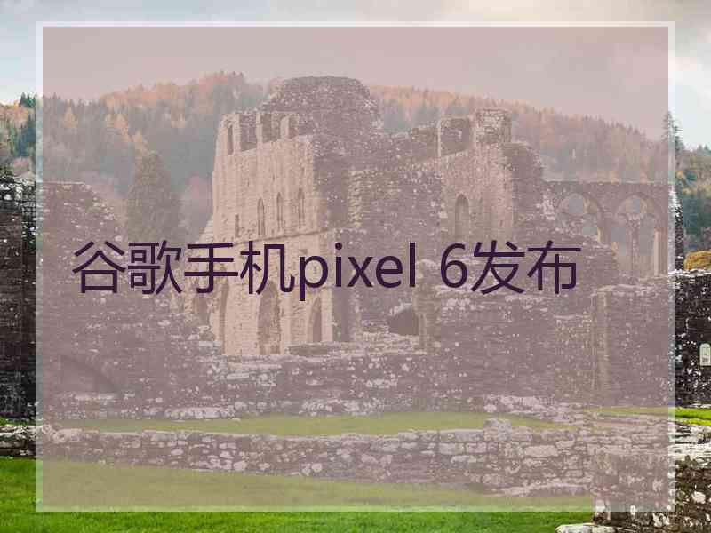 谷歌手机pixel 6发布