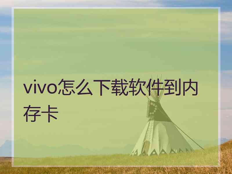 vivo怎么下载软件到内存卡