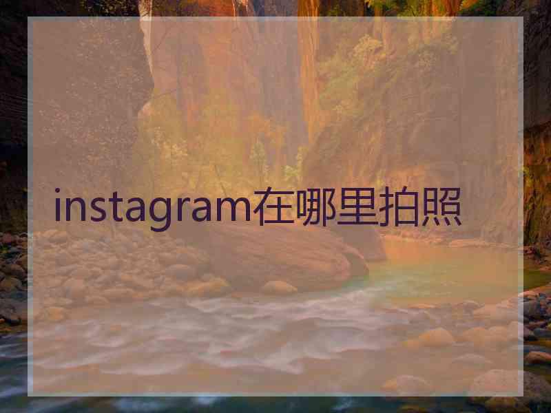 instagram在哪里拍照