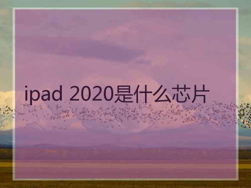 ipad 2020是什么芯片