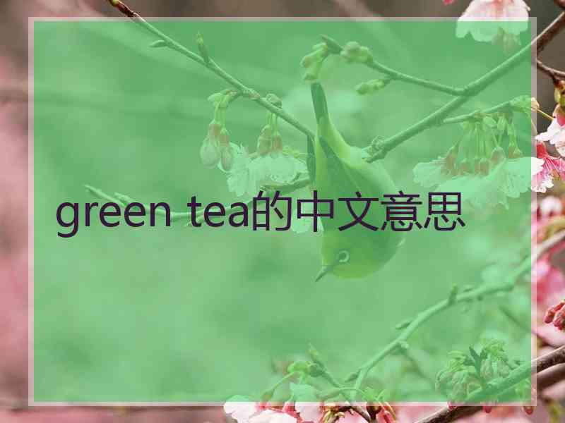 green tea的中文意思