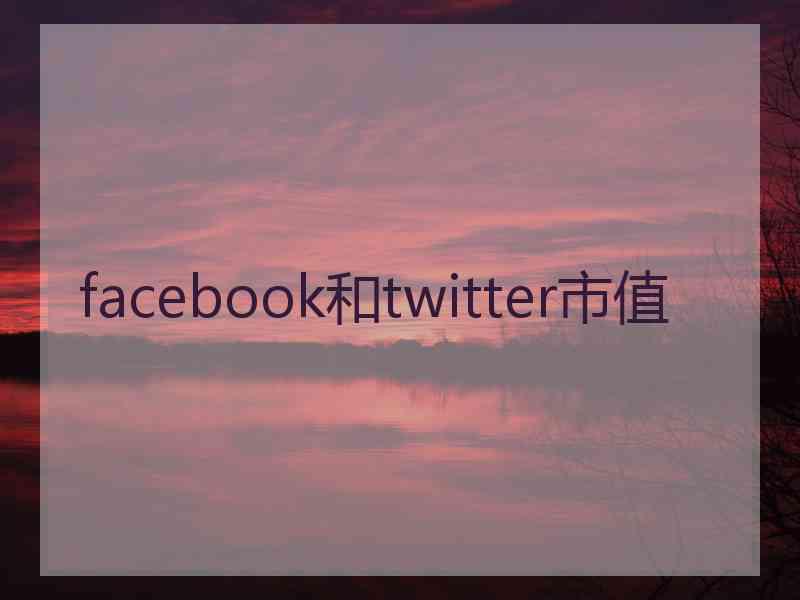 facebook和twitter市值