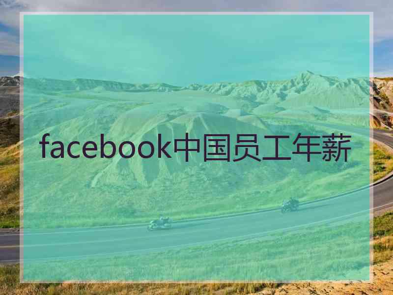 facebook中国员工年薪