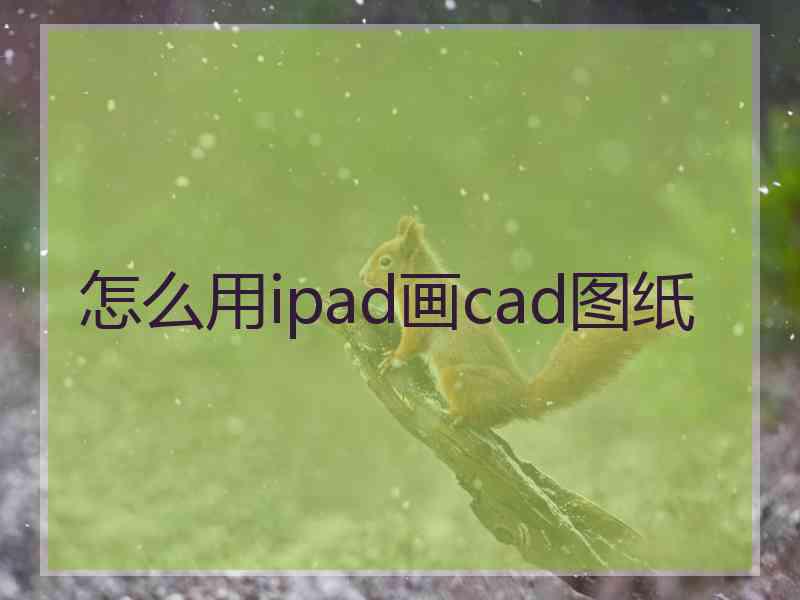 怎么用ipad画cad图纸