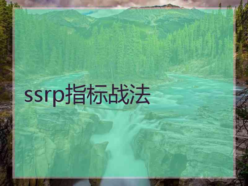 ssrp指标战法