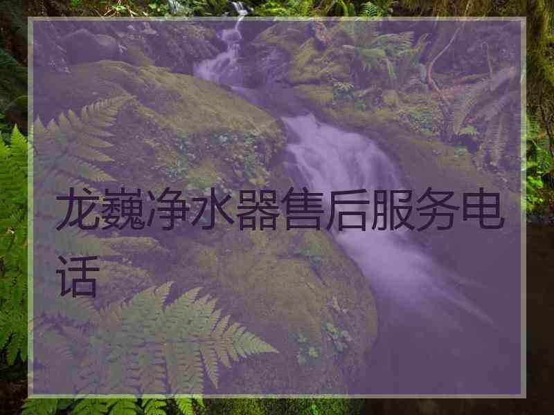 龙巍净水器售后服务电话