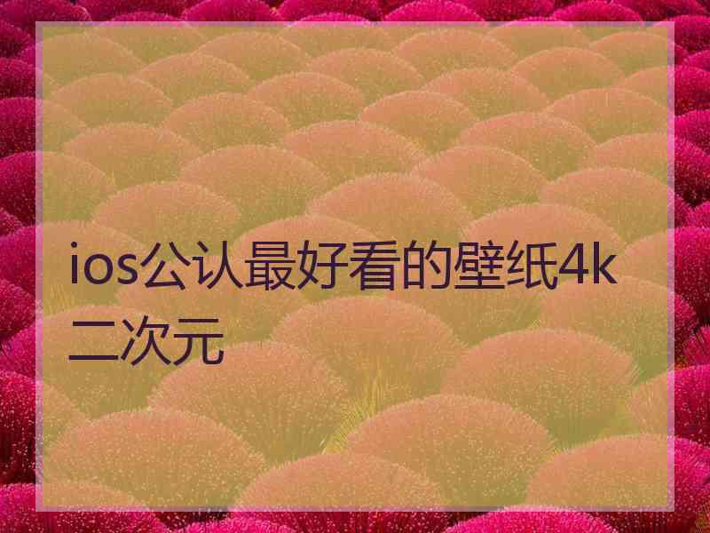 ios公认最好看的壁纸4k二次元