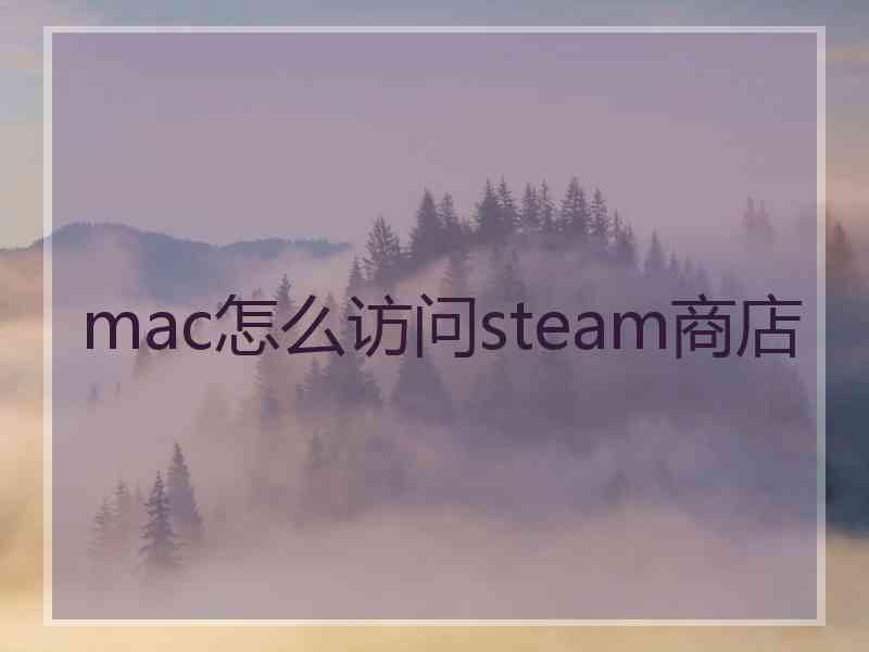 mac怎么访问steam商店