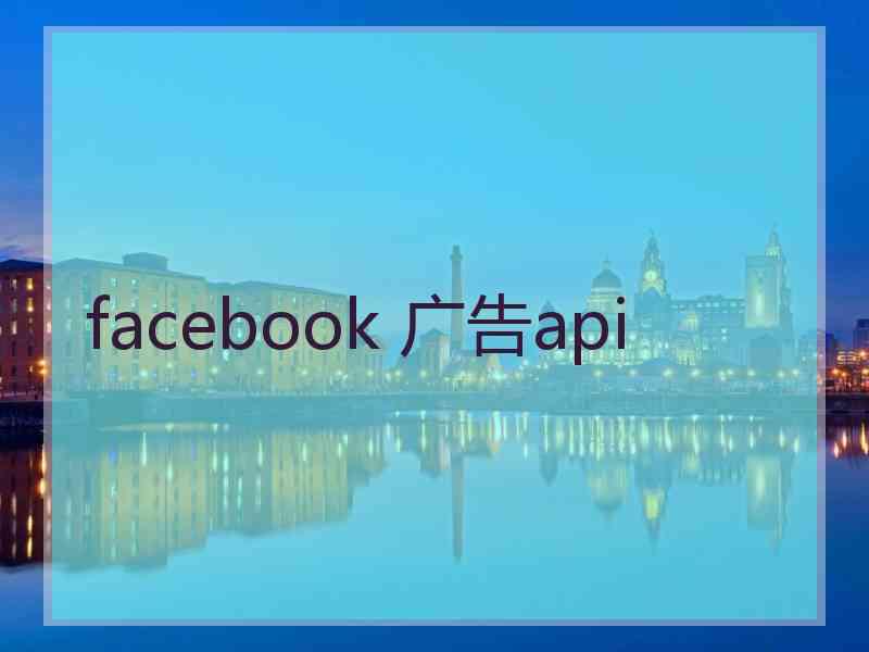 facebook 广告api