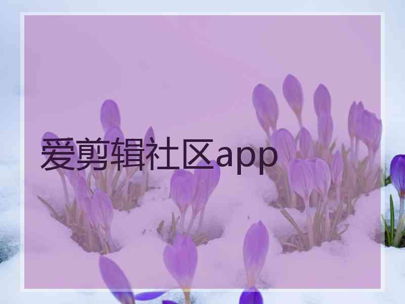 爱剪辑社区app