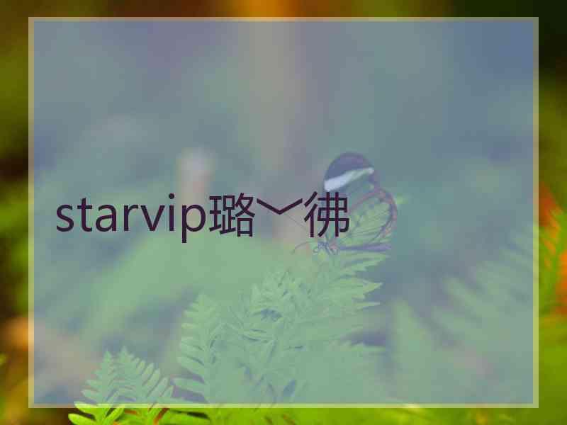 starvip璐﹀彿