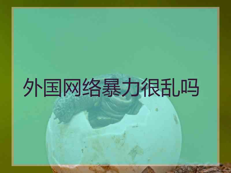 外国网络暴力很乱吗