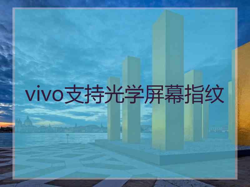 vivo支持光学屏幕指纹