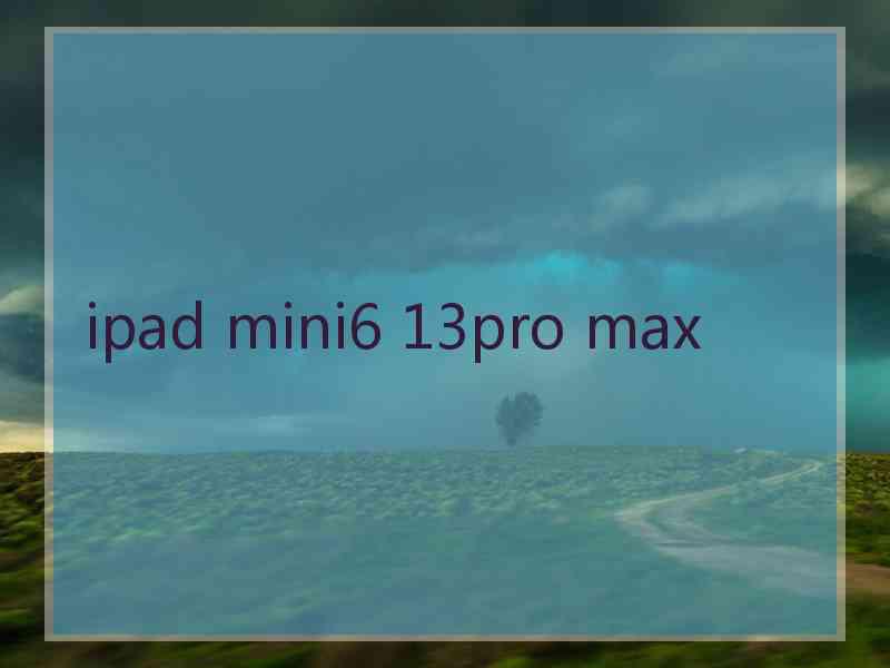 ipad mini6 13pro max