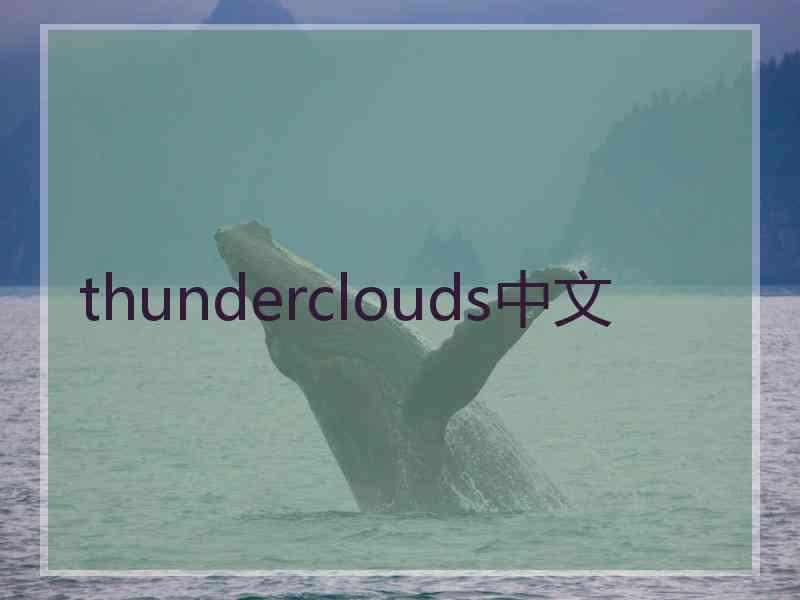 thunderclouds中文