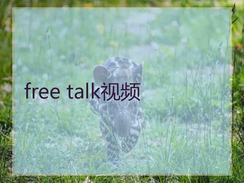 free talk视频