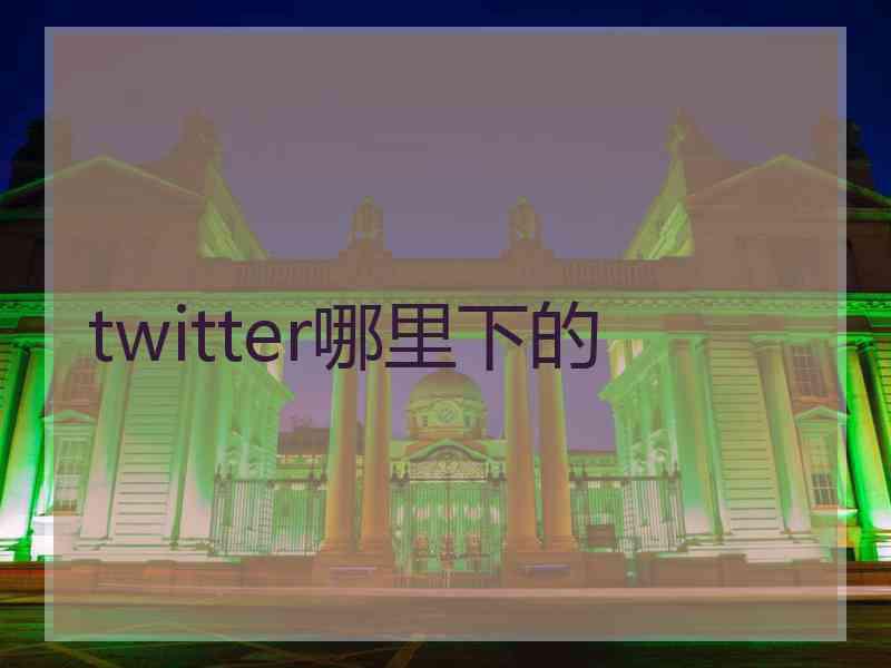 twitter哪里下的