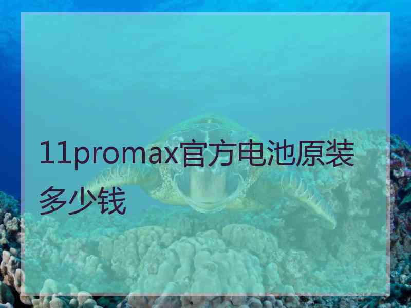 11promax官方电池原装多少钱