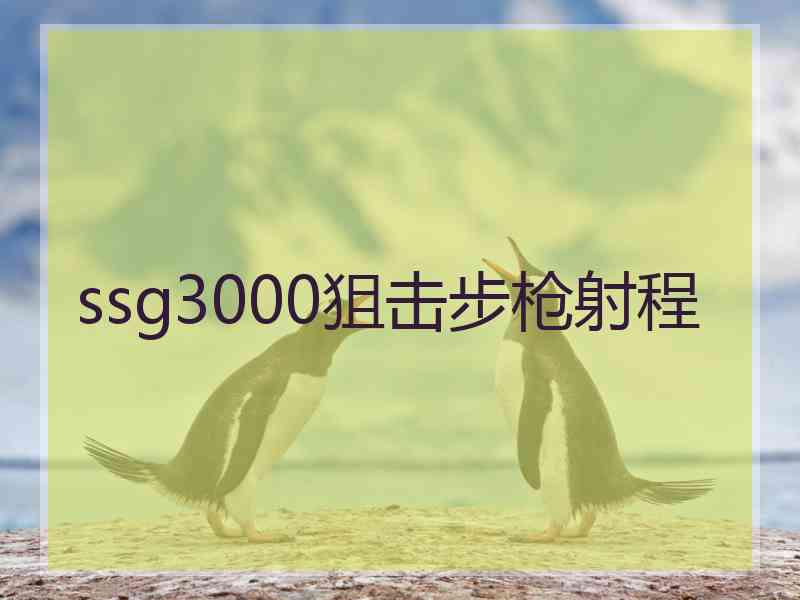 ssg3000狙击步枪射程