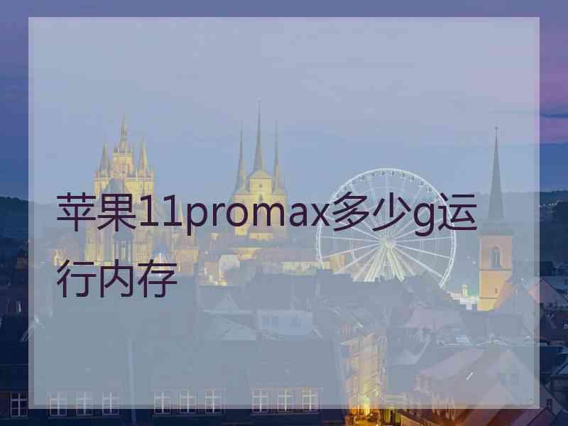 苹果11promax多少g运行内存