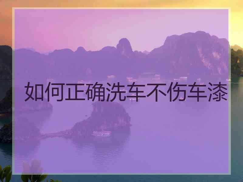 如何正确洗车不伤车漆