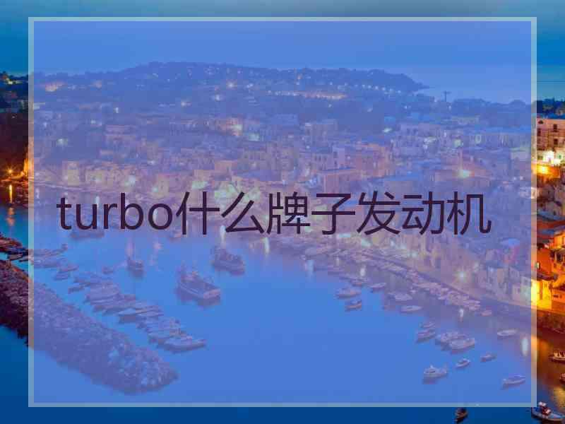 turbo什么牌子发动机