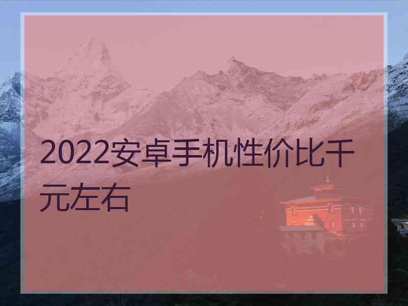 2022安卓手机性价比千元左右