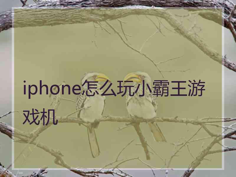 iphone怎么玩小霸王游戏机